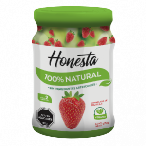 Mermelada de frutilla en frasco - caja de 12 frascos - 370g c/u - Honesta