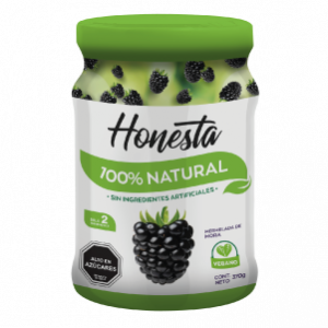 Mermelada de mora en frasco - caja de 12 frascos - 370g c/u - Honesta