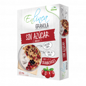 Granola con cranberries - caja de 10 paquetes - 320g c/u - En Línea
